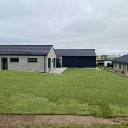 Haveanlæg ved nyopført hus i Viborg